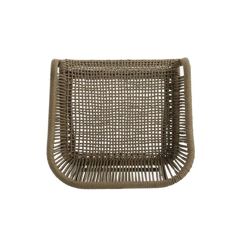 La Push Outdoor Patio Brown Rope Bar Stool