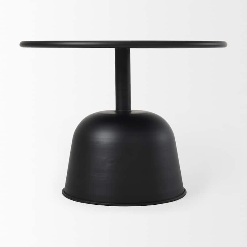 Talulla Matte Black Iron Round Accent Table - 19.7" Diameter - 19.6"L x 19.6"W x 14.7"H
