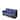 67.7" All-Weather Wicker 3-Seat Patio Sofa with Thick Blue Cushions & Black Frame