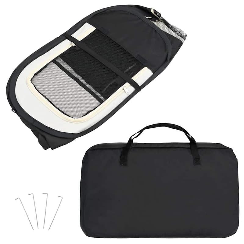 vidaXL Foldable Dog Playpen with Carrying Bag Dog Kennel Puppy Run Playpen