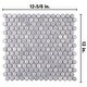 preview thumbnail 5 of 7, Merola Tile Hudson Penny Round Grey Eye 12" x 12.63" Porcelain Mosaic Tile