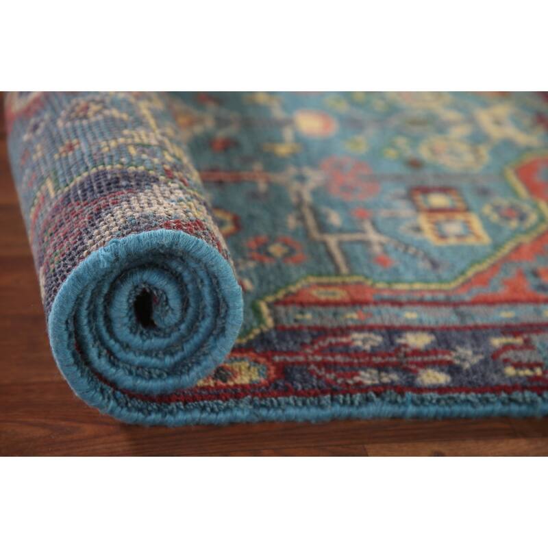 Blue Heriz Serapi Oriental Accent Rug Wool Carpet - 2'11"x 4'11"