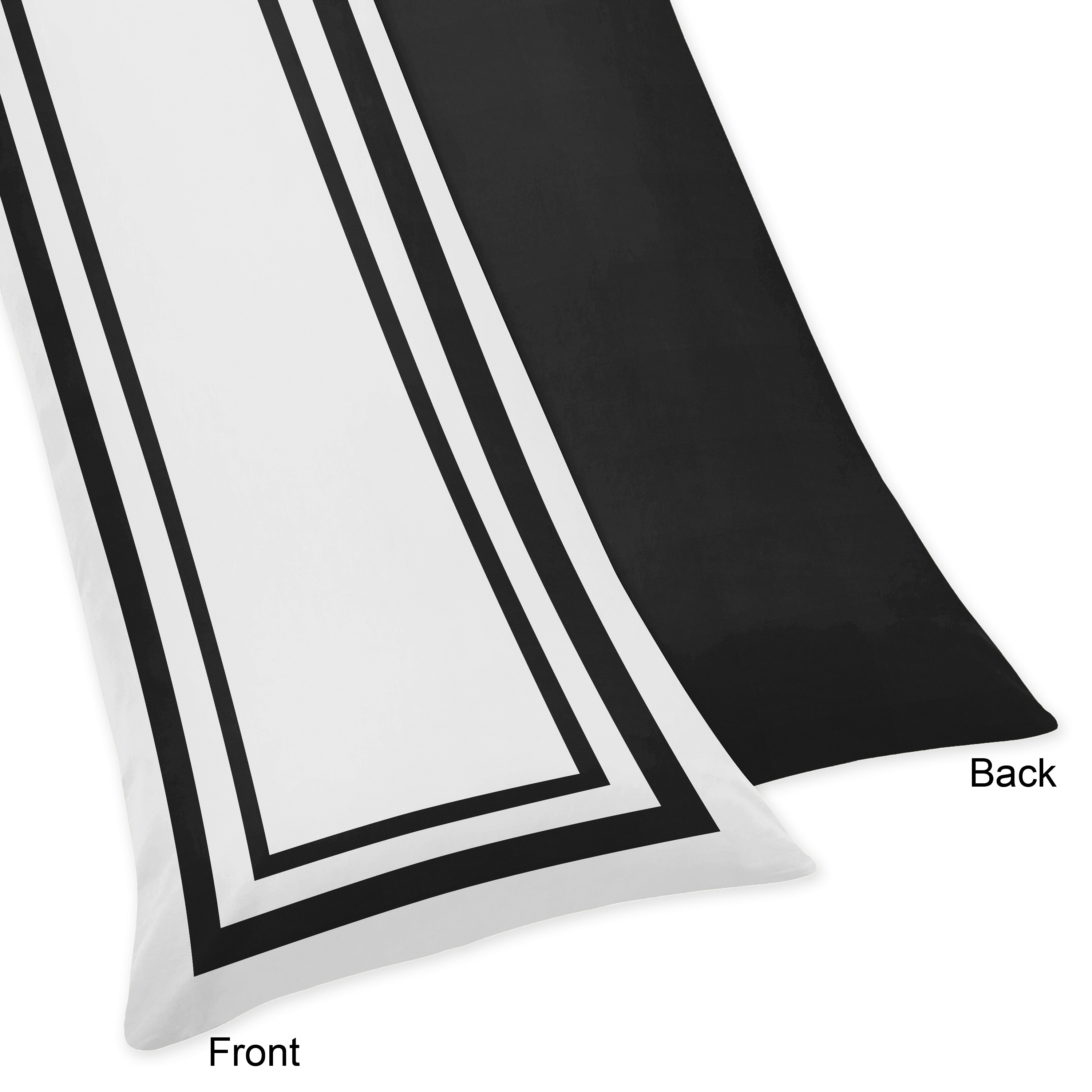 Sweet Jojo Designs White And Black Hotel Body Pillow Case Multi Overstock 12754493