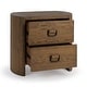 preview thumbnail 3 of 8, Classic Home Kyrie 2-Drawer Oak Veneer Nightstand
