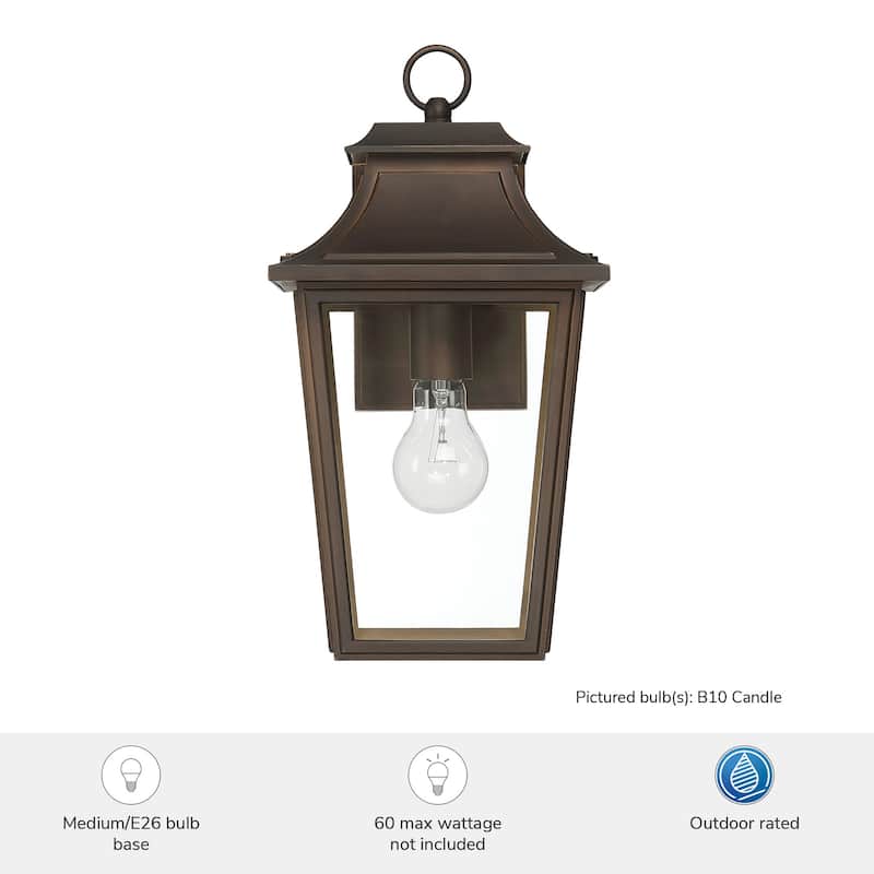 Hunter Spring Cove Outdoor Wall Light - Front Porch, Patio, Garage, Pergola - Traditional, Mission - Resists Corrosion!