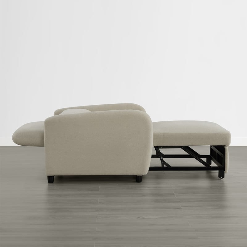 Spruce & Spring Modern Pull-Out Accent Chair Bed with Adjustable Backrest & Space-Saving Design