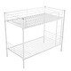preview thumbnail 10 of 10, Twin Over Twin Metal Bunk Bed with Chrome Finish