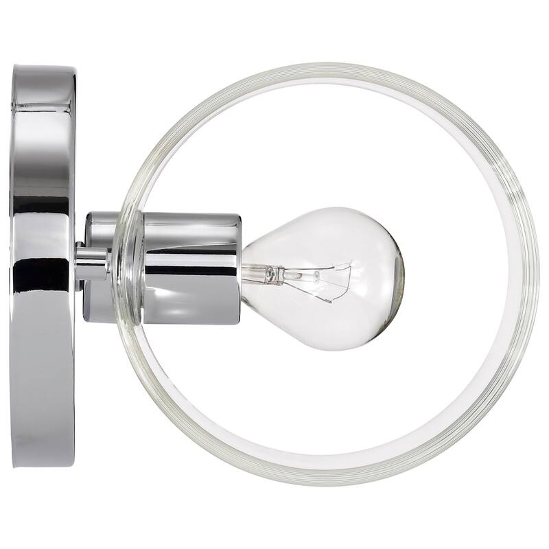 Marlowe 1 Light Vanity Polished Nickel with Clear Glass - Polished Nickel