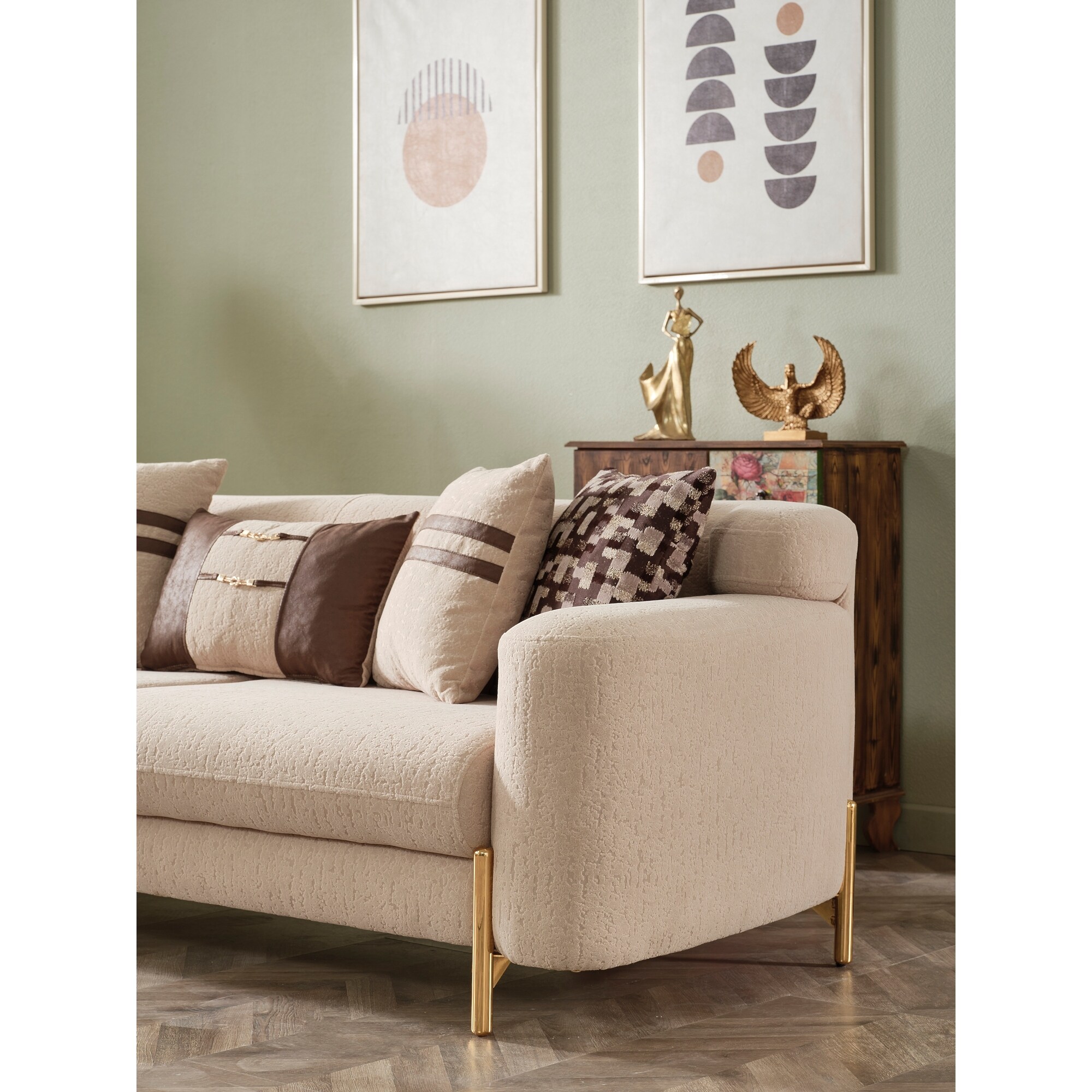 Misaki 4 Pieces Living Room Sets 2 Sofa 2 Chair - Bed Bath
