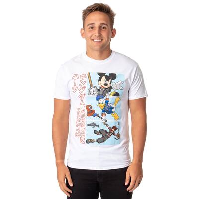 Kingdom Hearts Video Game Men's Kanji Mickey Donald Sora T-Shirt