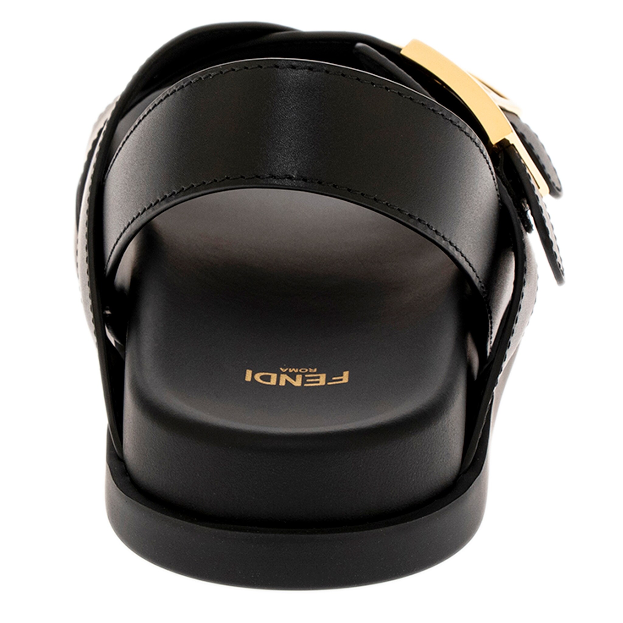 Fendi Feel Leather Slides - Overstock - 42956321