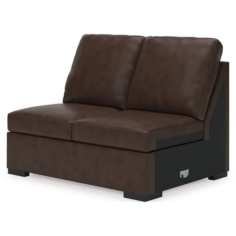 Signature Design by Ashley Modern Day Dark Brown 3-Piece Sectional with Double Chaise - 124" W x 61" D x 41" H