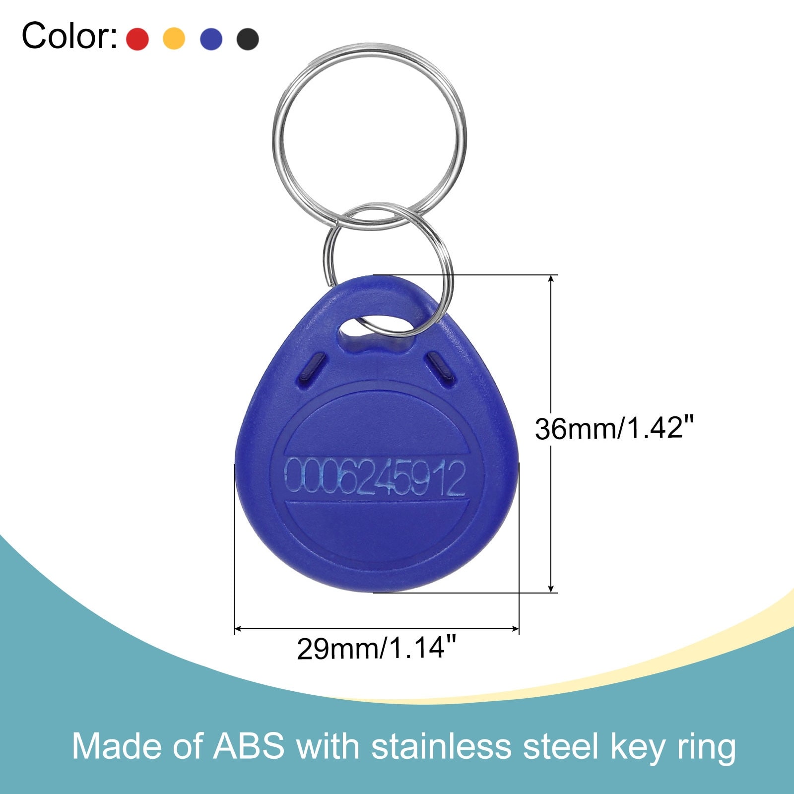 Lot De 20 Badges RFID 125 KHz - Porte-clés De Proximité Sans Contact (lecture Seule)