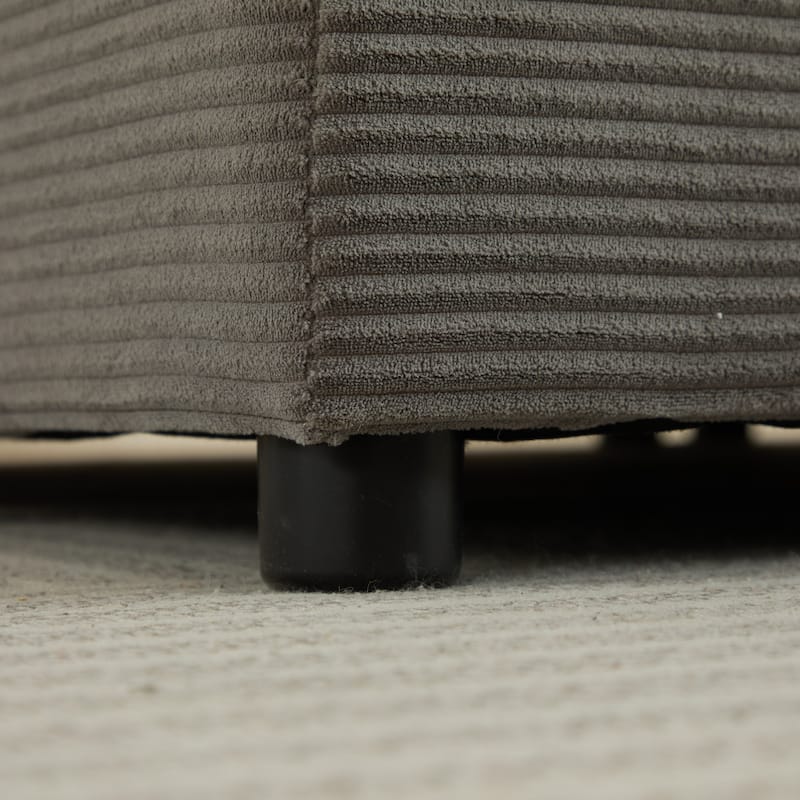 Sectional Couch Sofa for Living Room, Modern Corduroy Modular Couch with 2 Ottoman, Corduroy Sofas for Apartment, Office