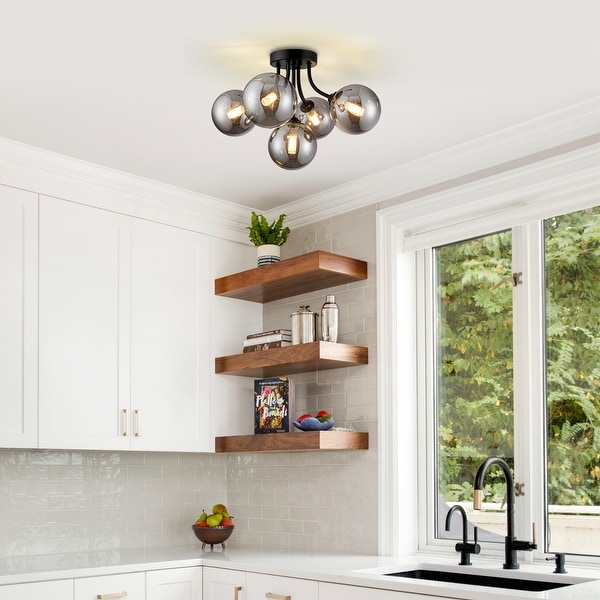 Sputnik Flush Mount Ceiling Light Sputnik Light with Glass Globe G9 Base 5 Light On Sale Bed Bath Beyond 39177668