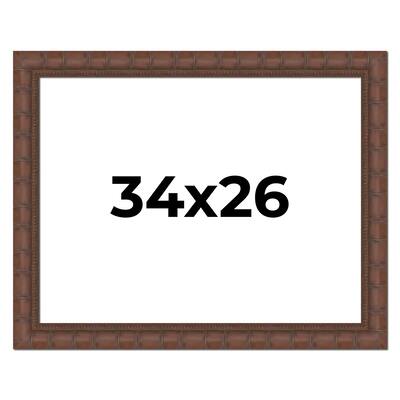 34x26 Frame Pewter Solid Wood Picture Frame Width 1.625 Inches | Interior Frame Depth 0.6875 Inches