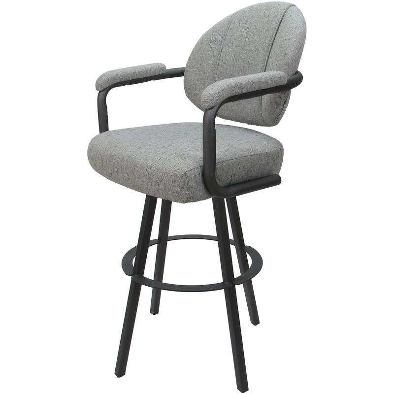 Swivel Metal Bar Stool M-70 on Warren Base - Hemsath Slate - Gray - Counter Height