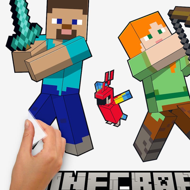 RoomMates Minecraft Hostile Mobs Peel and Stick Wall Decals
