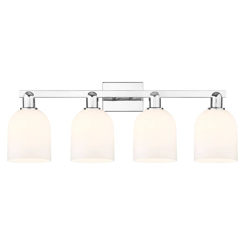 Innovations Lighting Endless Possibilities Arcadia - Bella - 4 Light 33" Bath Vanity Light - Polished Chrome/White