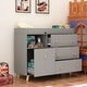 preview thumbnail 29 of 53, Baby Changing Table Dresser Nursery Dresser Chest White/Grey/Oak