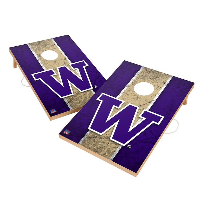 Vintage Washington Huskies 2x4 Tailgate Cornhole Boards - NO Accessories