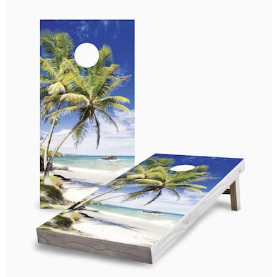 Palm Tree Beach Cornhole Boards