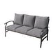 preview thumbnail 22 of 31, Outdoor Patio Metal 74" W Sofa/ 50" W Loveseat with Cushions