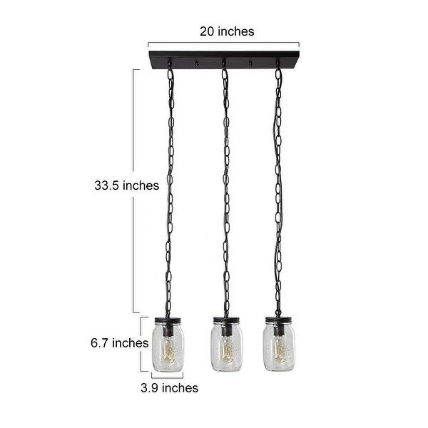 Shop 3 Light Vintage Chandelier Glass Mason Jar Chain