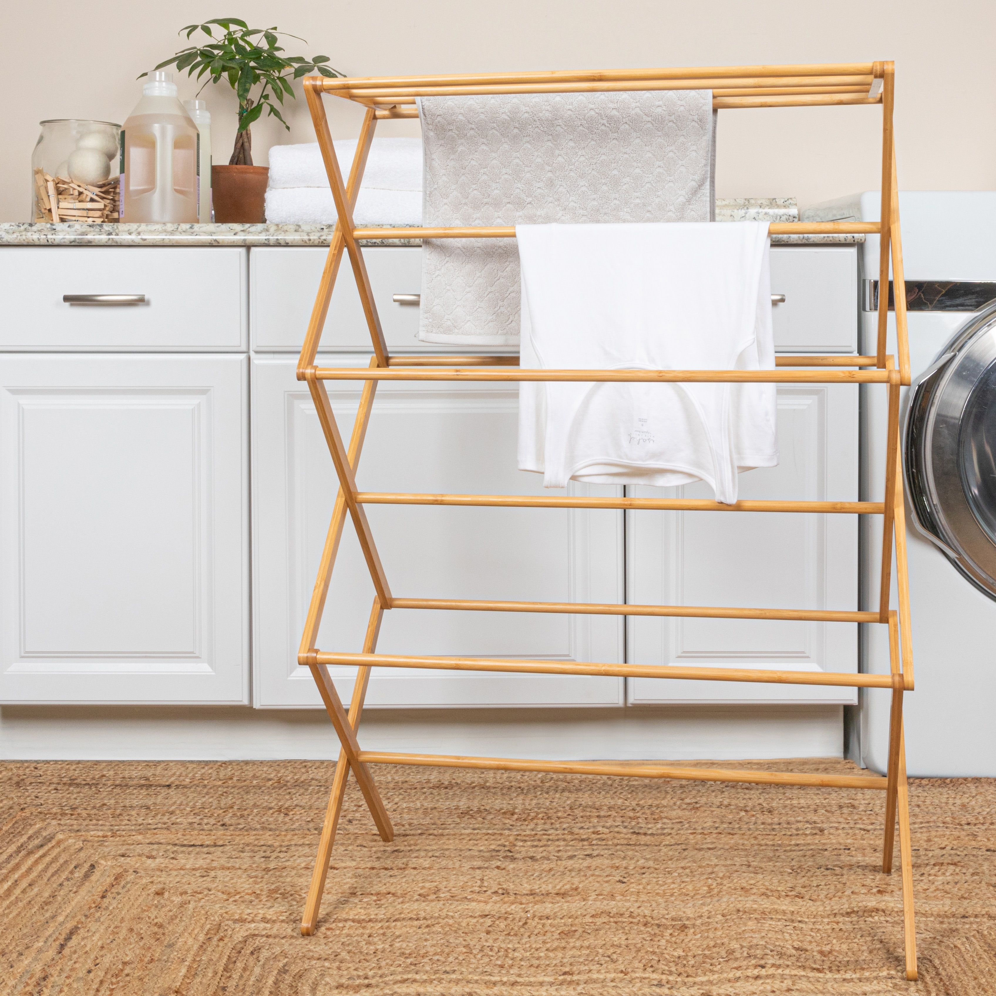 Bamboo Folding Clothes Drying Rack 29.0