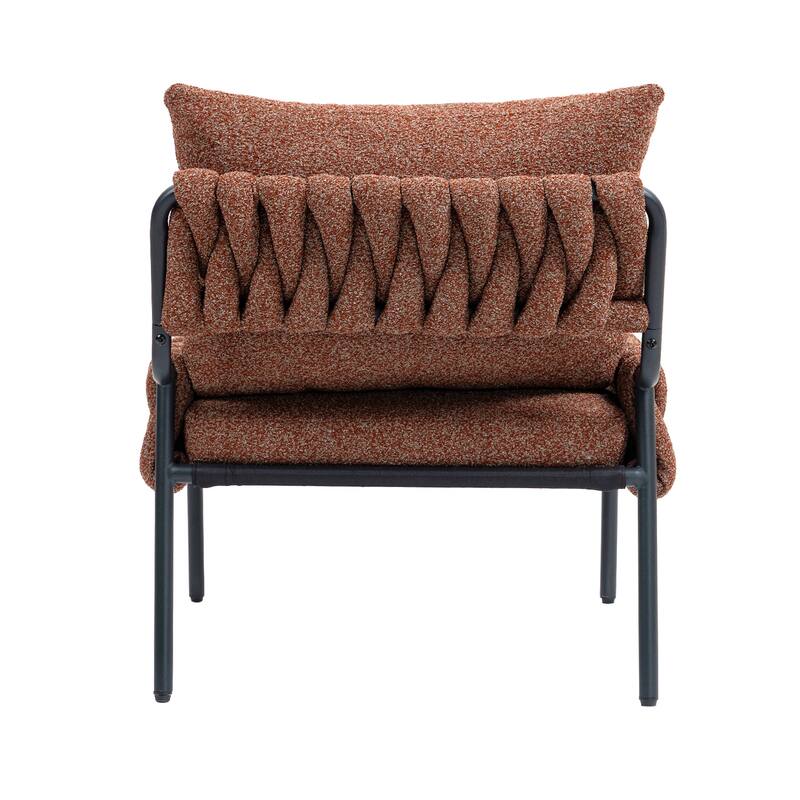 Comfortable Metal-Framed Armchair with Soft Cushions and Stylish Upholstery for Home