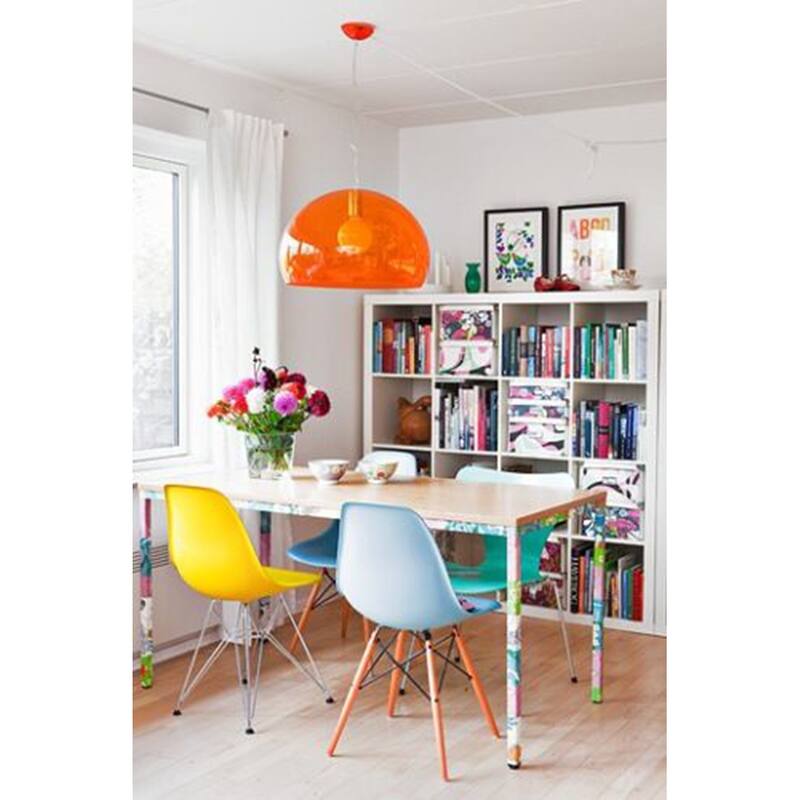 Designer Plastic Chairs Chrome Silver Wire Legs Retro Dining Accent Molded Shell Desk Office Work Chrome Base Kitchen