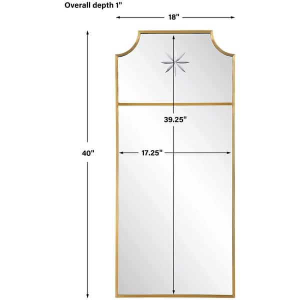 Uttermost 09748 Caddington 18" W x 40" H Arched Stainless Steel Framed