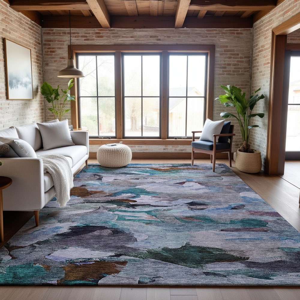 Premium Washable Super Soft Brushstrokes Abstract Mayfield Rug