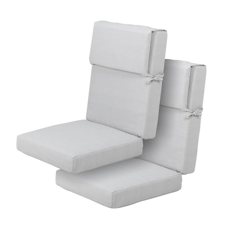 Aoodor Patio High Back Chair Cushions Set of 2 - Light Gray