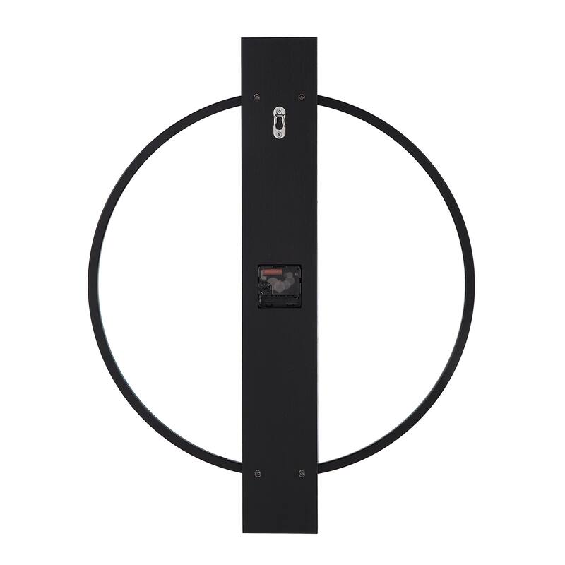 Renwil Romane Indoor Iron Wall Clock, Matte Black