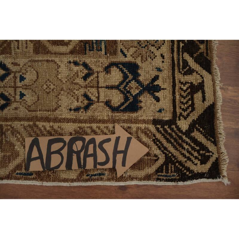 Hand Knotted Oriental 100% Wool Carpet Traditional Tribal Navy Blue & Blues Bakhtiari Area Rug - 10' 4'' X 5' 5''