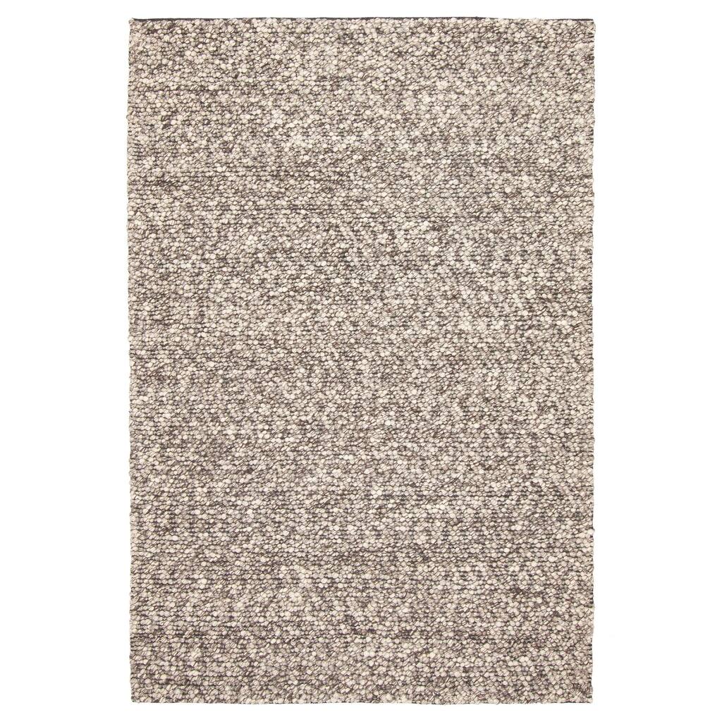 ECARPETGALLERY Braid weave Sienna Dark Brown Wool Rug - 5'2 x 7'5