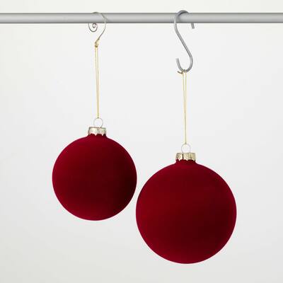 Sullivans Christmas Velvet Ornament Set of 2