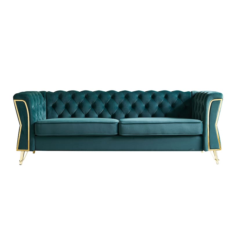 Modern Tufted Velvet Sofa for Living Room