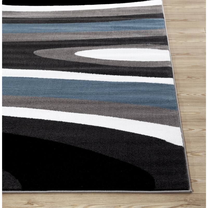 World Rug Gallery Abstract Contemporary Modern Area Rug
