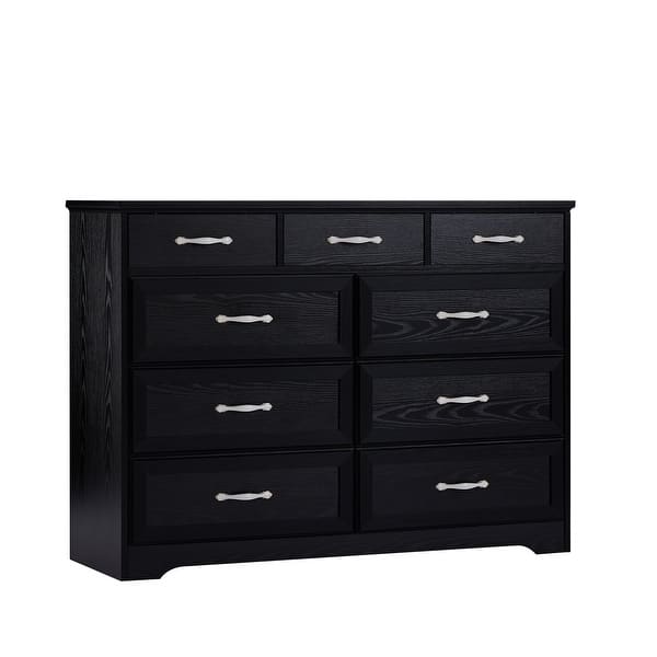 9-Drawer Bedroom Dresser, Long Dresser with Antique Handles, Wood Chest of  Drawers,47.56''W x 15.75''D x 34.45''H - Bed Bath & Beyond - 41914183