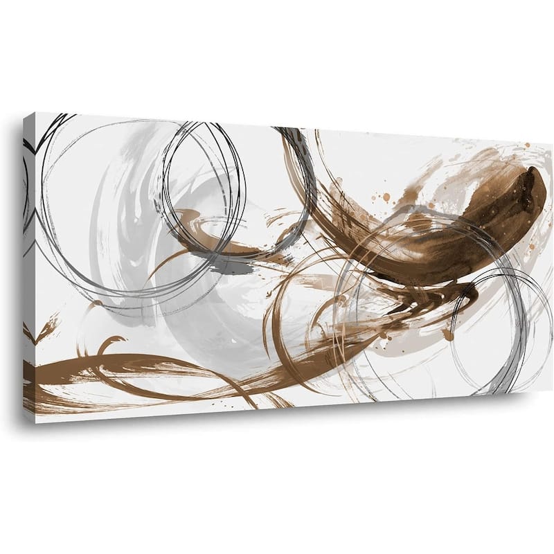 Abstract Art Paintings brown Fantasy Colorful Graffiti - 20 x 40