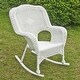 preview thumbnail 8 of 10, International Caravan Chelsea Resin Wicker Porch Rocker Antique White