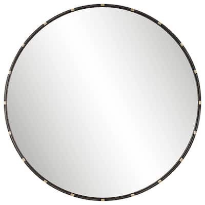 Lightly Antiqued Gold Wall Mirror