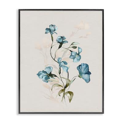 Stupell Blue Flower Herbs Framed Giclee Art Design By Susan Jill