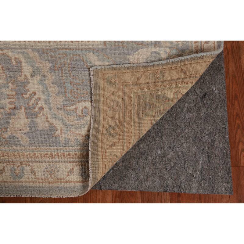 Hand Knotted Oriental 100% Wool Carpet Transitional All-Over Greys & Charcoal Oushak Area Rug - 11' 11'' X 9' 3''
