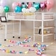preview thumbnail 1 of 10, Kid-Friendly Design Twin Size Loft Bed with Ladder Kids Bed White
