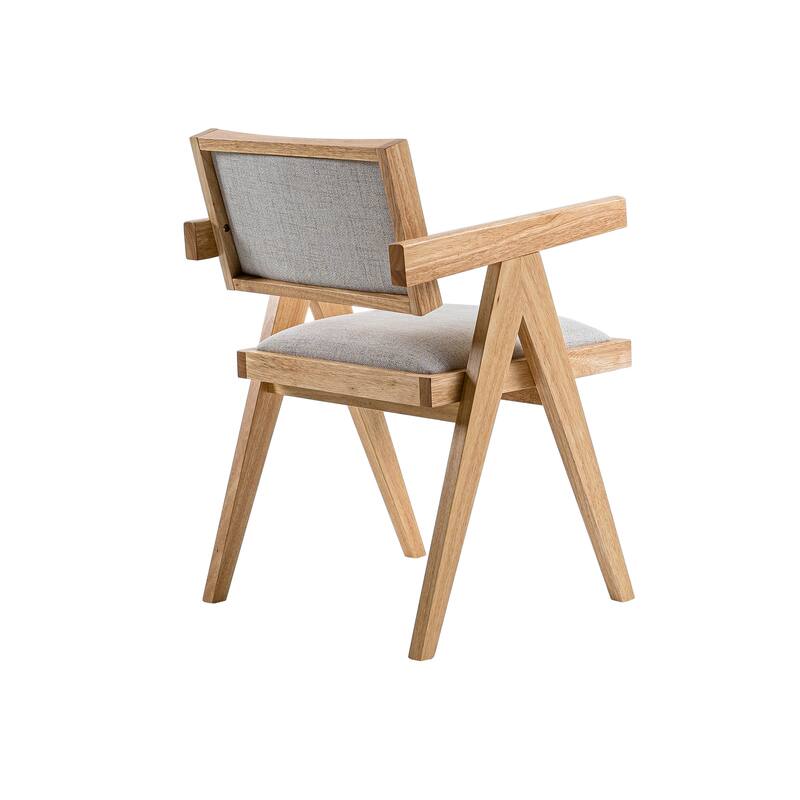 Modrest Fern Modern Natural and Beige Dining Chair (Set of 2)