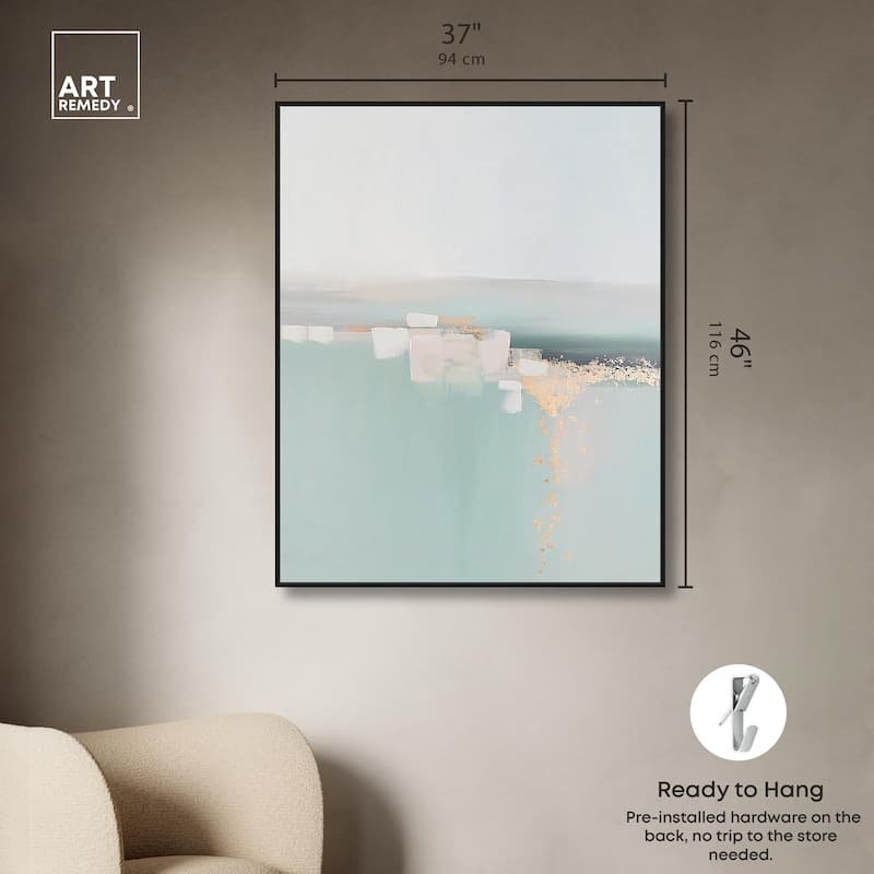 Shimmering Calm Canvas by Art Remedy