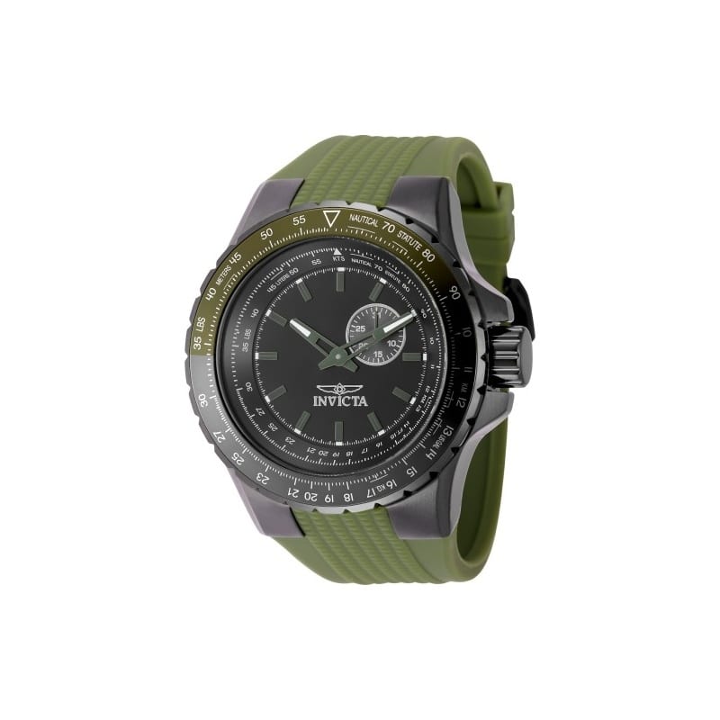 Invicta Men's 49733 Aviator Quartz VD72 Black Dial Watch